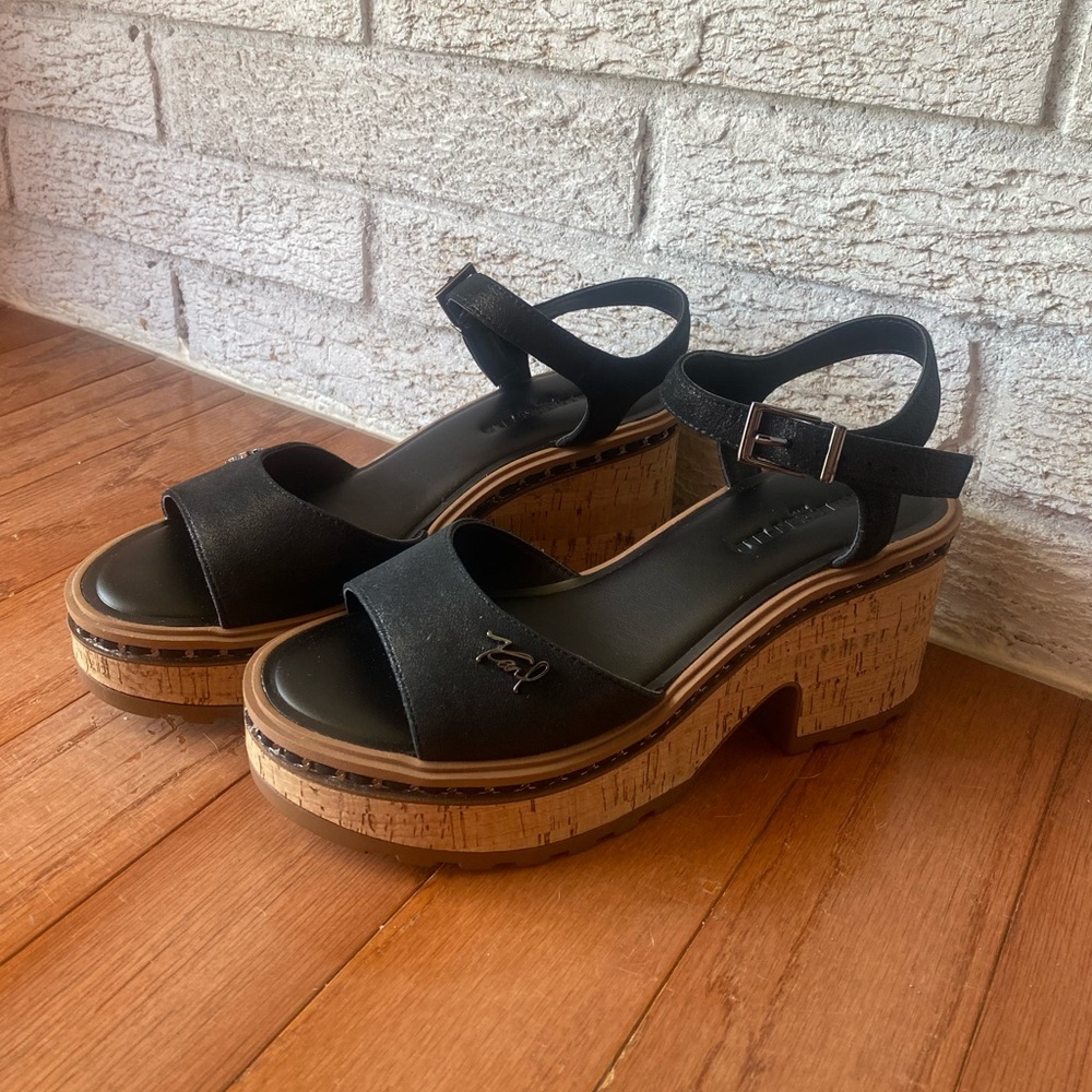 New! Karl Lagerfeld paris cork sandals.